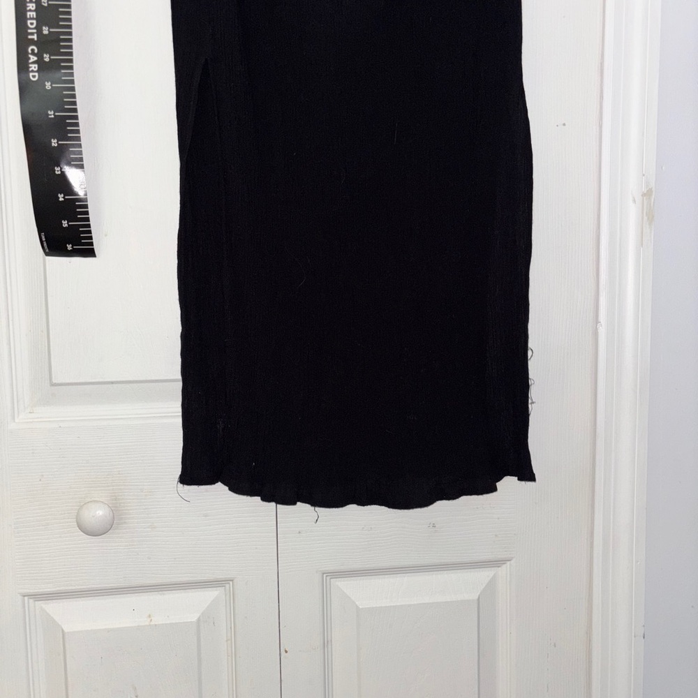 Black dress pencil ribbed forever 21 light wt. full length dress nwot by ny & co - Picture 12 of 15